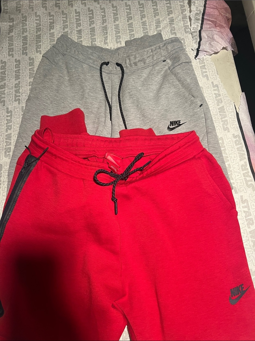 Nike Red and Gray Men's Jogger Sweatpants Pair